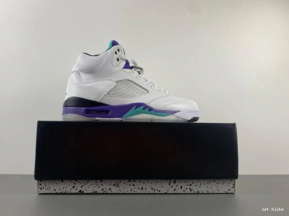 1st Kicks Shoes 136027- Jordan 3989 Air Grape 5 Retro Sleek 1014